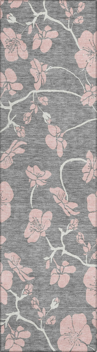 Piper Looms Chantille Floral ACN1034 Gray Machine Washable Area Rug Runner Main Image