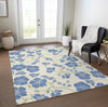 Piper Looms Chantille Floral ACN1034 Linen Machine Washable Area Rug Lifestyle Image Feature