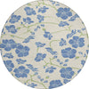 Piper Looms Chantille Floral ACN1034 Linen Machine Washable Area Rug Round Main Image