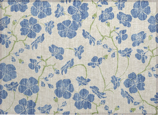 Piper Looms Chantille Floral ACN1034 Linen Machine Washable Area Rug Scatter Main Image