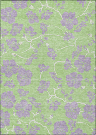Piper Looms Chantille Floral ACN1034 Mint Machine Washable Area Rug main image