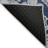 Piper Looms Chantille Floral ACN1034 Navy Machine Washable Area Rug Backing Image