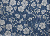 Piper Looms Chantille Floral ACN1034 Navy Machine Washable Area Rug Scatter Main Image
