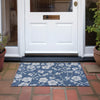 Piper Looms Chantille Floral ACN1034 Navy Machine Washable Area Rug Scatter Outdoor Lifestyle Image Feature