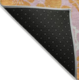 Piper Looms Chantille Floral ACN1034 Pink Machine Washable Area Rug Backing Image