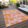 Piper Looms Chantille Floral ACN1034 Pink Machine Washable Area Rug Outdoor Lifestyle Image Feature