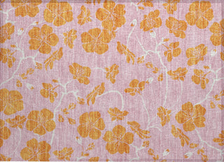Piper Looms Chantille Floral ACN1034 Pink Machine Washable Area Rug Scatter Main Image