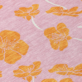 Piper Looms Chantille Floral ACN1034 Pink Machine Washable Area Rug Swatch Image