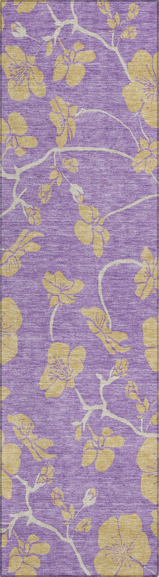 Piper Looms Chantille Floral ACN1034 Purple Machine Washable Area Rug Runner Main Image
