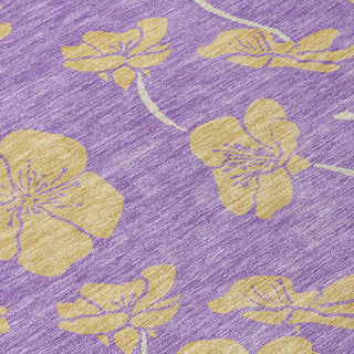 Piper Looms Chantille Floral ACN1034 Purple Machine Washable Area Rug Swatch Image
