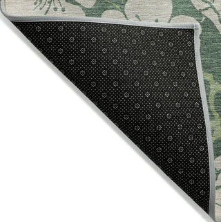 Piper Looms Chantille Floral ACN1034 Sage Machine Washable Area Rug Backing Image