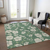 Piper Looms Chantille Floral ACN1034 Sage Machine Washable Area Rug Lifestyle Image Feature