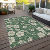 Piper Looms Chantille Floral ACN1034 Sage Machine Washable Area Rug Outdoor Lifestyle Image Feature