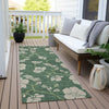 Piper Looms Chantille Floral ACN1034 Sage Machine Washable Area Rug Runner Outdoor Lifestyle Image Feature