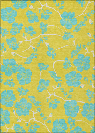 Piper Looms Chantille Floral ACN1034 Yellow Machine Washable Area Rug main image