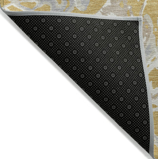 Piper Looms Chantille Abstract ACN1035 Gold Machine Washable Area Rug Backing Image