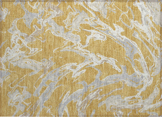 Piper Looms Chantille Abstract ACN1035 Gold Machine Washable Area Rug Scatter Main Image