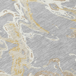 Piper Looms Chantille Abstract ACN1035 Gray Machine Washable Area Rug Swatch Image