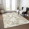 Piper Looms Chantille Abstract ACN1035 Ivory Machine Washable Area Rug Lifestyle Image Feature
