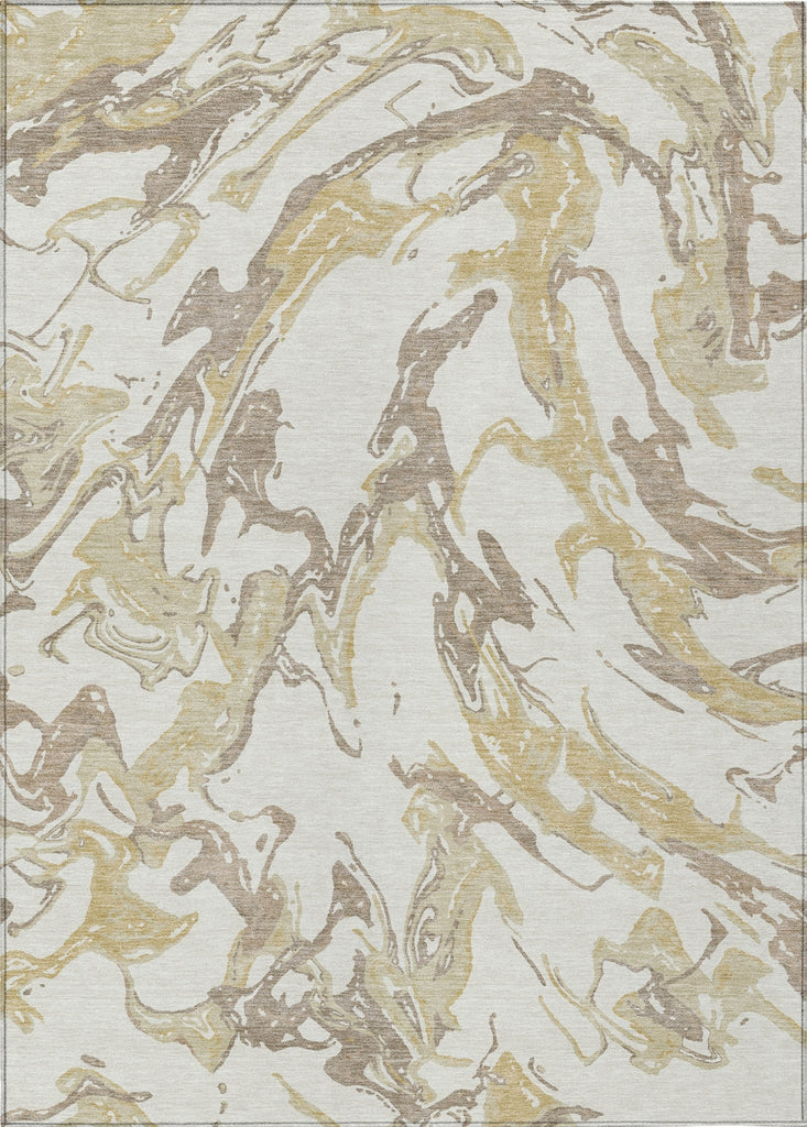 Piper Looms Chantille Abstract ACN1035 Ivory Machine Washable Area Rug main image