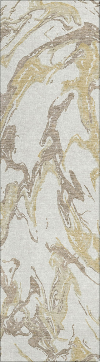 Piper Looms Chantille Abstract ACN1035 Ivory Machine Washable Area Rug Runner Main Image