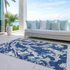 Piper Looms Chantille Abstract ACN1035 Navy Machine Washable Area Rug Outdoor Lifestyle Image Feature
