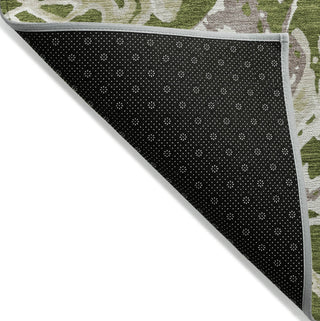 Piper Looms Chantille Abstract ACN1035 Olive Machine Washable Area Rug Backing Image