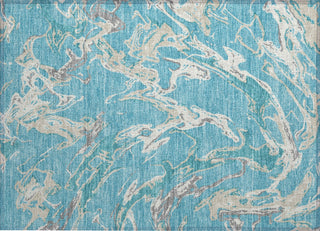 Piper Looms Chantille Abstract ACN1035 Teal Machine Washable Area Rug Scatter Main Image
