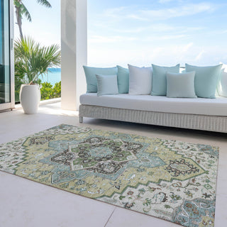 Piper Looms Chantille Oriental ACN1036 Beige Machine Washable Area Rug Outdoor Lifestyle Image Feature