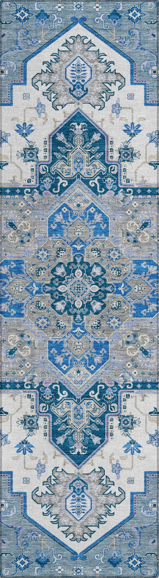 Piper Looms Chantille Oriental ACN1036 Blue Machine Washable Area Rug Runner Main Image