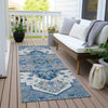 Piper Looms Chantille Oriental ACN1036 Blue Machine Washable Area Rug Runner Outdoor Lifestyle Image Feature