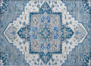 Piper Looms Chantille Oriental ACN1036 Blue Machine Washable Area Rug Scatter Main Image