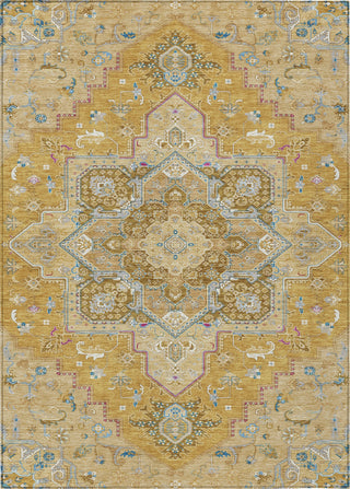Piper Looms Chantille Oriental ACN1036 Gold Machine Washable Area Rug main image
