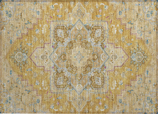 Piper Looms Chantille Oriental ACN1036 Gold Machine Washable Area Rug Scatter Main Image