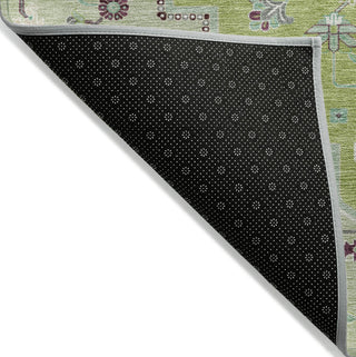 Piper Looms Chantille Oriental ACN1036 Green Machine Washable Area Rug Backing Image