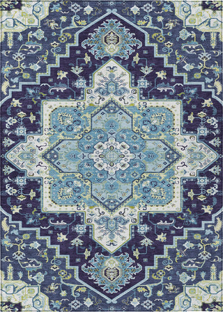 Piper Looms Chantille Oriental ACN1036 Navy Machine Washable Area Rug main image