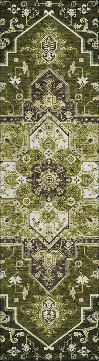 Piper Looms Chantille Oriental ACN1036 Olive Machine Washable Area Rug Runner Main Image