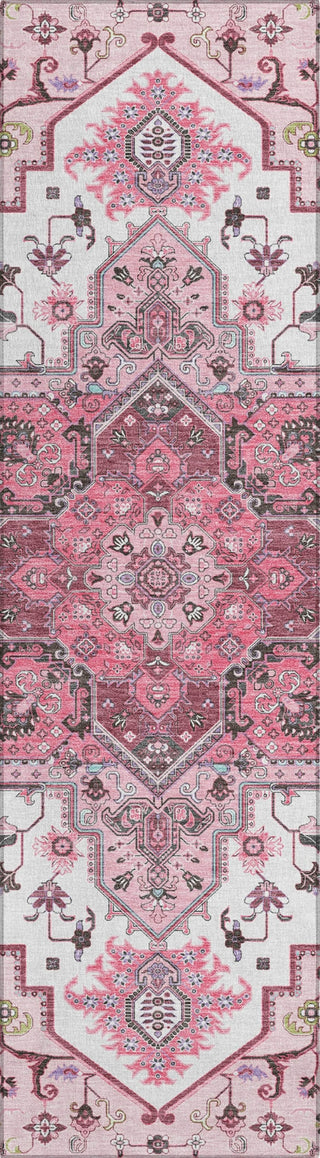 Piper Looms Chantille Oriental ACN1036 Pink Machine Washable Area Rug Runner Main Image