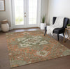 Piper Looms Chantille Oriental ACN1036 Rust Machine Washable Area Rug Lifestyle Image Feature