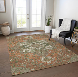 Piper Looms Chantille Oriental ACN1036 Rust Machine Washable Area Rug Lifestyle Image Feature