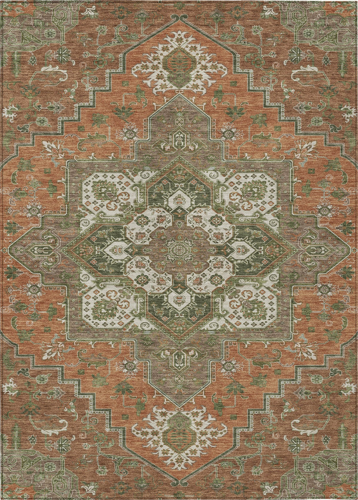 Piper Looms Chantille Oriental ACN1036 Rust Machine Washable Area Rug main image