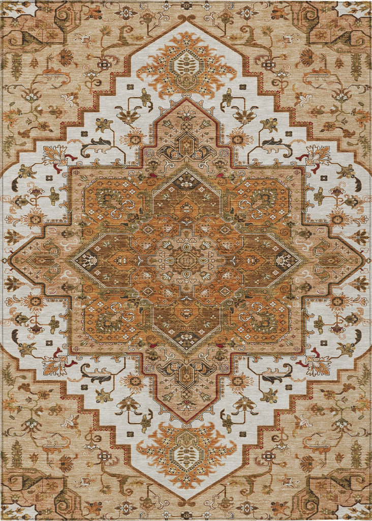 Piper Looms Chantille Oriental ACN1036 Terracotta Machine Washable Area Rug main image