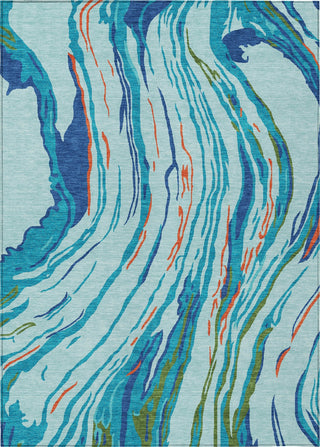 Piper Looms Chantille Swirls ACN1037 Blue Machine Washable Area Rug main image