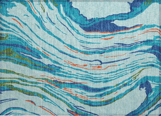 Piper Looms Chantille Swirls ACN1037 Blue Machine Washable Area Rug Scatter Main Image