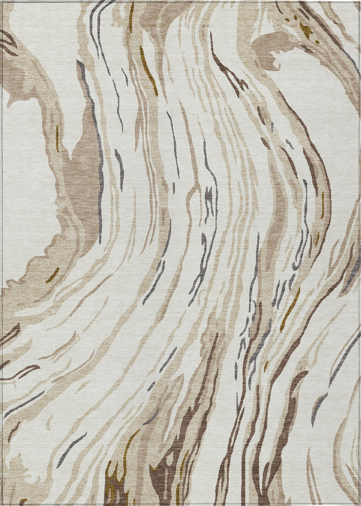 Piper Looms Chantille Swirls ACN1037 Ivory Machine Washable Area Rug main image