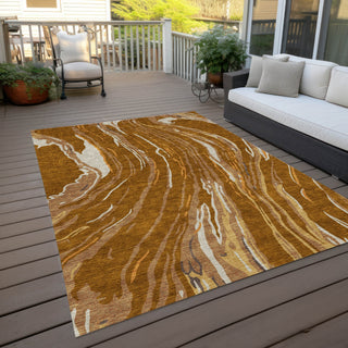 Piper Looms Chantille Swirls ACN1037 Paprika Machine Washable Area Rug Outdoor Lifestyle Image Feature