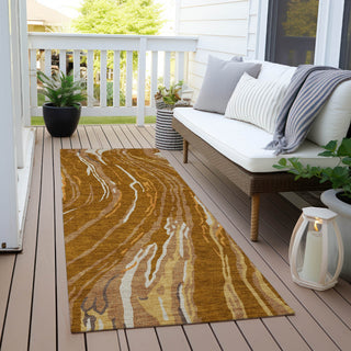 Piper Looms Chantille Swirls ACN1037 Paprika Machine Washable Area Rug Runner Outdoor Lifestyle Image Feature