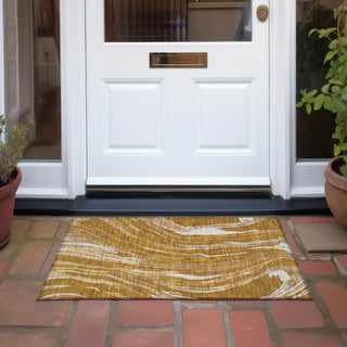Piper Looms Chantille Swirls ACN1037 Paprika Machine Washable Area Rug Scatter Outdoor Lifestyle Image Feature