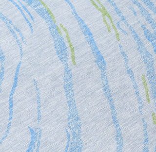Piper Looms Chantille Swirls ACN1037 Sky Machine Washable Area Rug Swatch Image