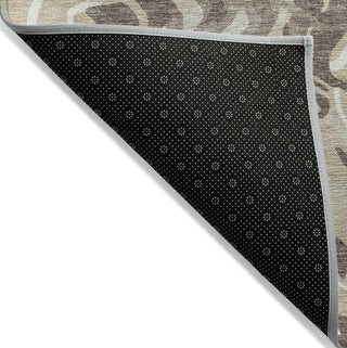 Piper Looms Chantille Swirls ACN1038 Beige Machine Washable Area Rug Backing Image